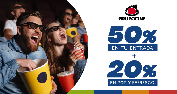¡Ahorrá 50% en entradas y 20% en pop y refresco!